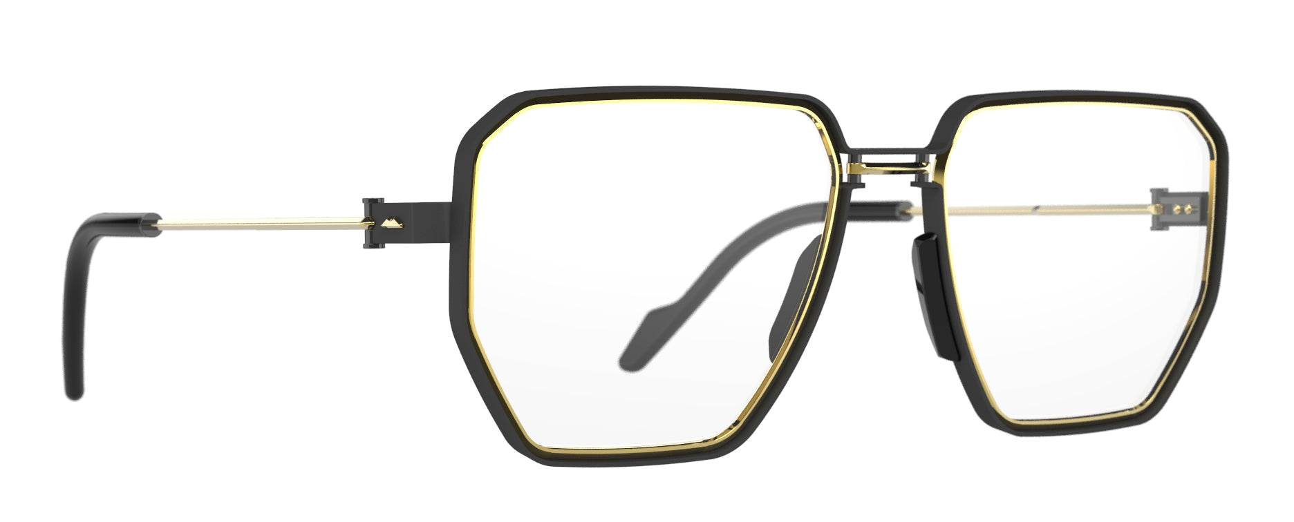Original Vintage Sunglasses Weldless WL03 Black Gold Frame