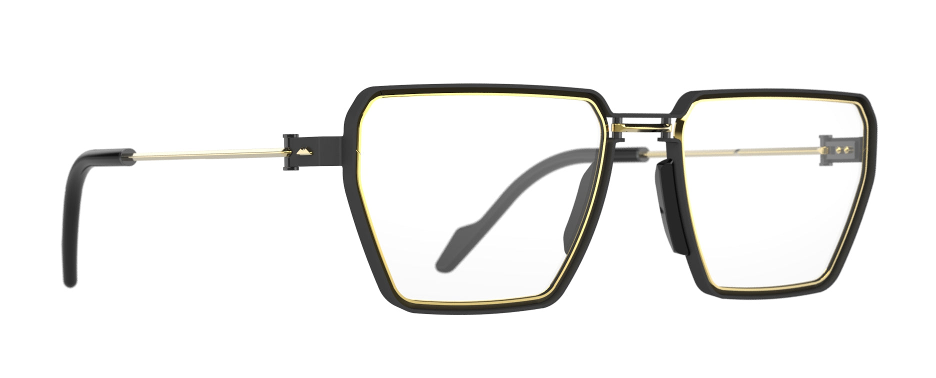 Original Vintage Sunglasses Weldless WL01 Black Gold Frame