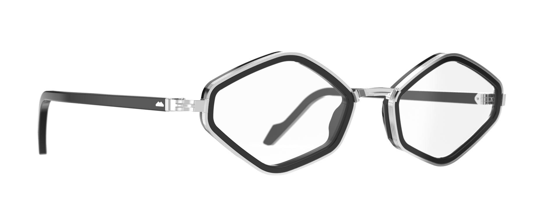 Original Vintage Sunglasses Roadster Zero RZ02 Black Silver Frame