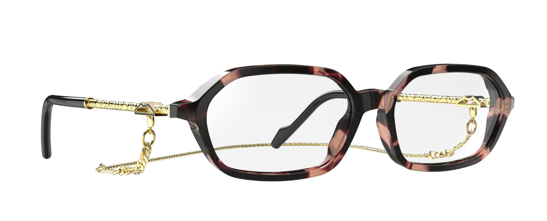 Original Vintage Sunglasses Naples View NIV04 Dark Pink Hexagonal Frame