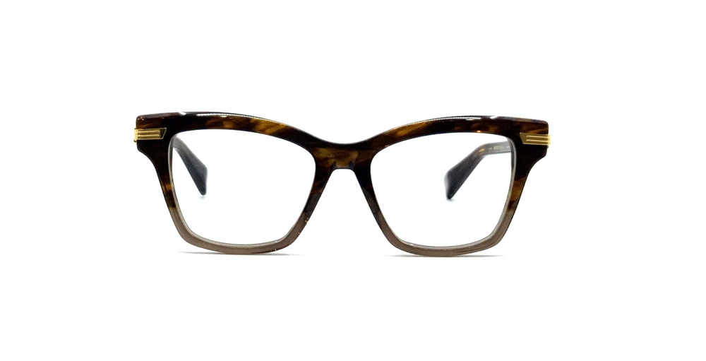 Balmain SENTINELLE III BPX-119B-52 – Dark Brown Swirl to Light Brown Crystal / Gold