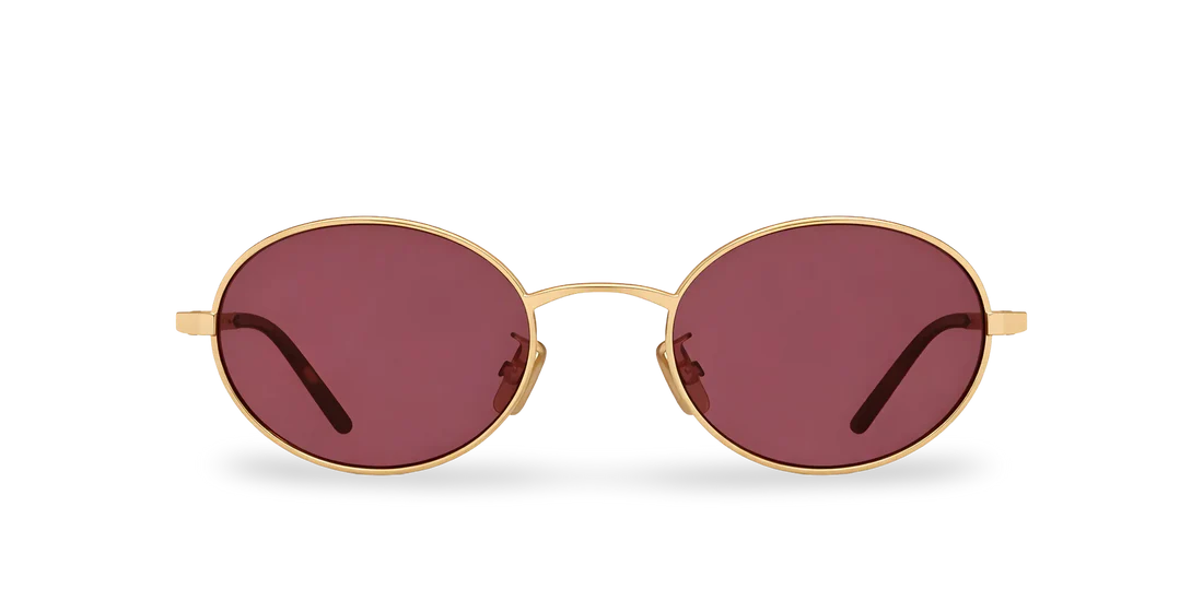 Givenchy GV40132U 32Y Polished Gold Full Rim Sunglasses with Violet Lenses