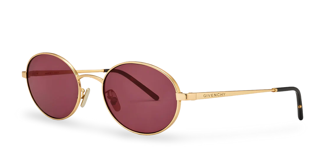 Givenchy GV40132U 32Y Polished Gold Full Rim Sunglasses with Violet Lenses