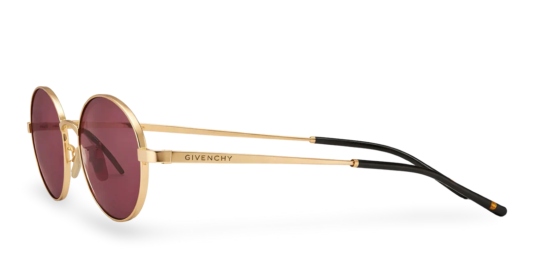 Givenchy GV40132U 32Y Polished Gold Full Rim Sunglasses with Violet Lenses