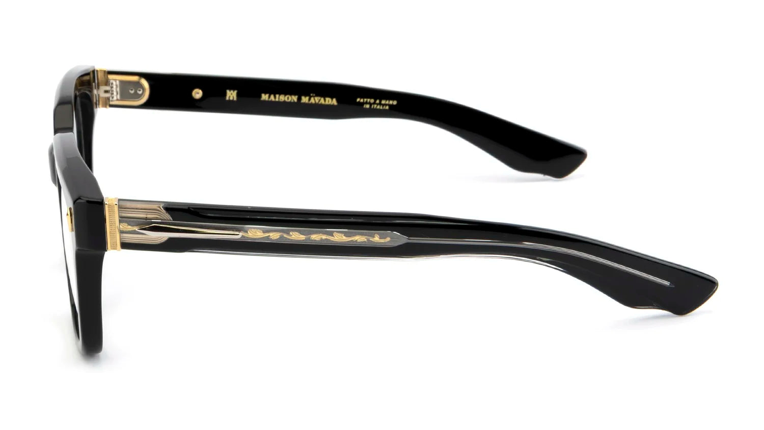 Maison Mavada LUX 2 C.7007/BXLR Black and Gold Square Optical Frame