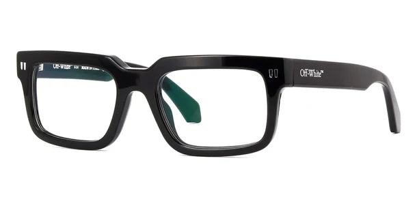 OFF-WHITE OERI130 1007 – Black Square Eyeglasses with Clip-On Sunglasses