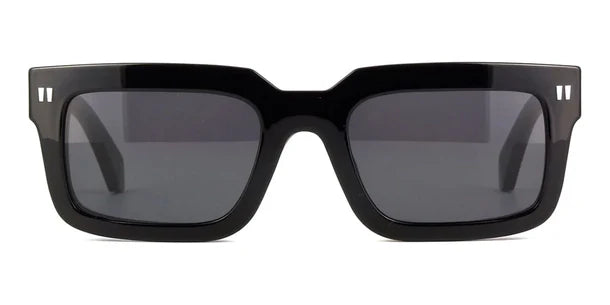 OFF-WHITE OERI130 1007 – Black Square Eyeglasses with Clip-On Sunglasses