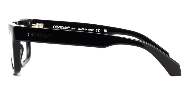 OFF-WHITE OERI130 1007 – Black Square Eyeglasses with Clip-On Sunglasses