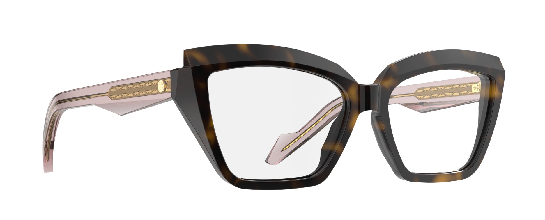 Original Vintage Sunglasses Reginella Diamond RGD02 Tabacco Rose Prismatic Frame